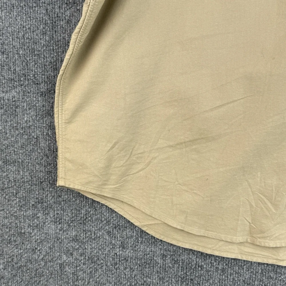 Polo Ralph Lauren Button Down Shirt Mens 2XB Khaki Classic Oxford Short Sleeve